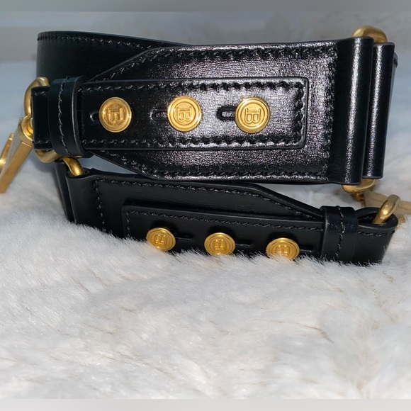 Balmain BBuzz 23 Monogram Linen Crossbody Bag Naturel NEW - Picture 12 of 12